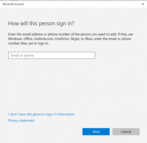 Новый локальный аккаунт пользователя в Windows