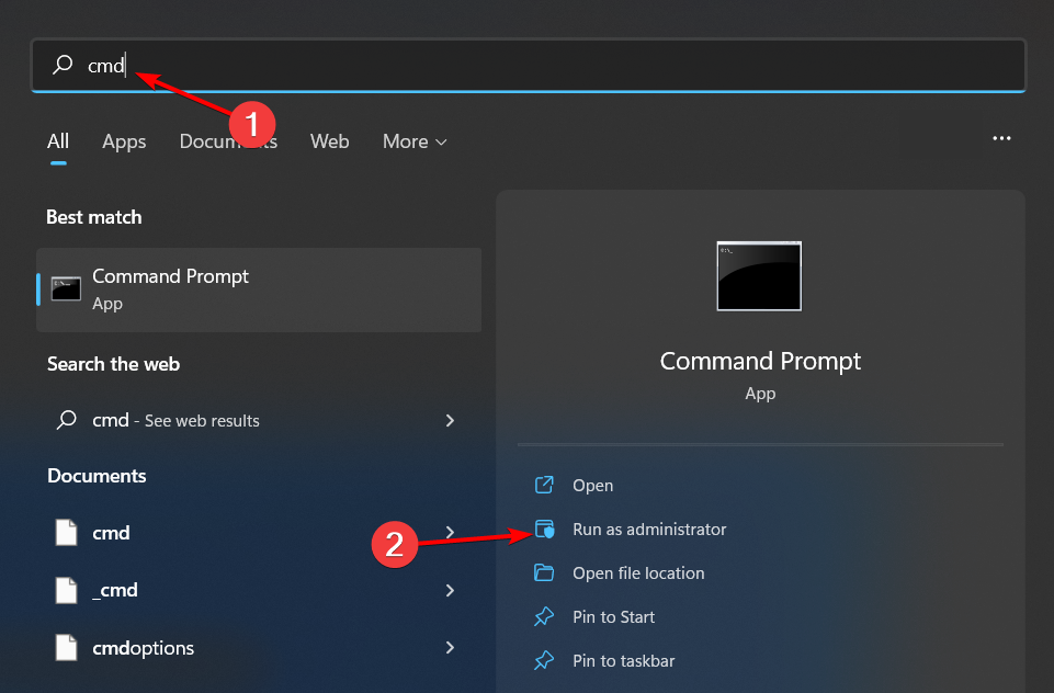 Esegui Prompt dei comandi come amministratore su Windows 11