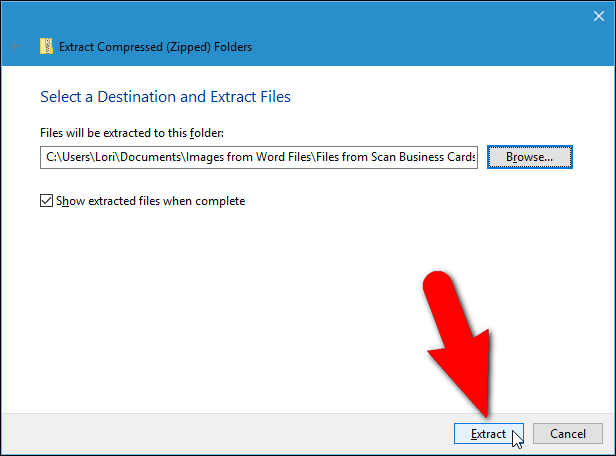 Подтвердите извлечение: нажмите Извлечь