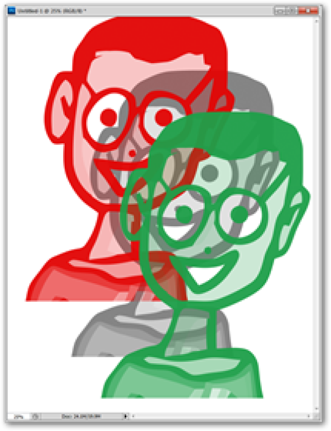 Пример кисти, окрашенной в цвет переднего плана