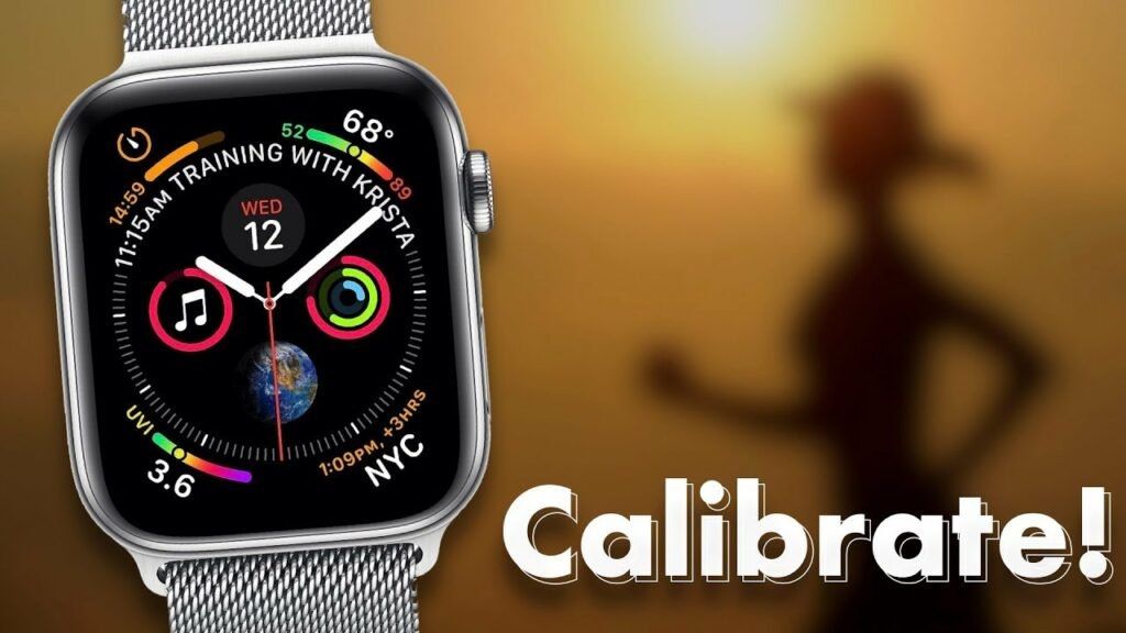 Иллюстрация: проверка настроек калибровки на iPhone рядом с Apple Watch