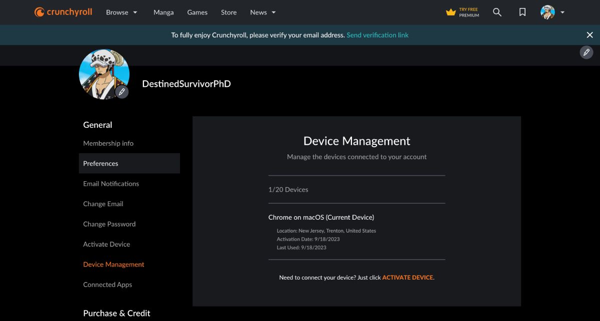Управление устройства от аккаунта