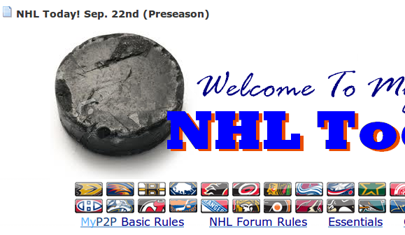 Скриншот форума MyP2PForums с разделами по видам спорта