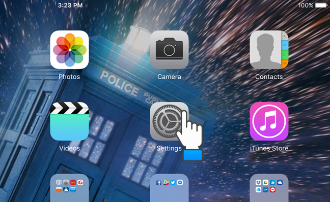 Нажмите «Настройки».