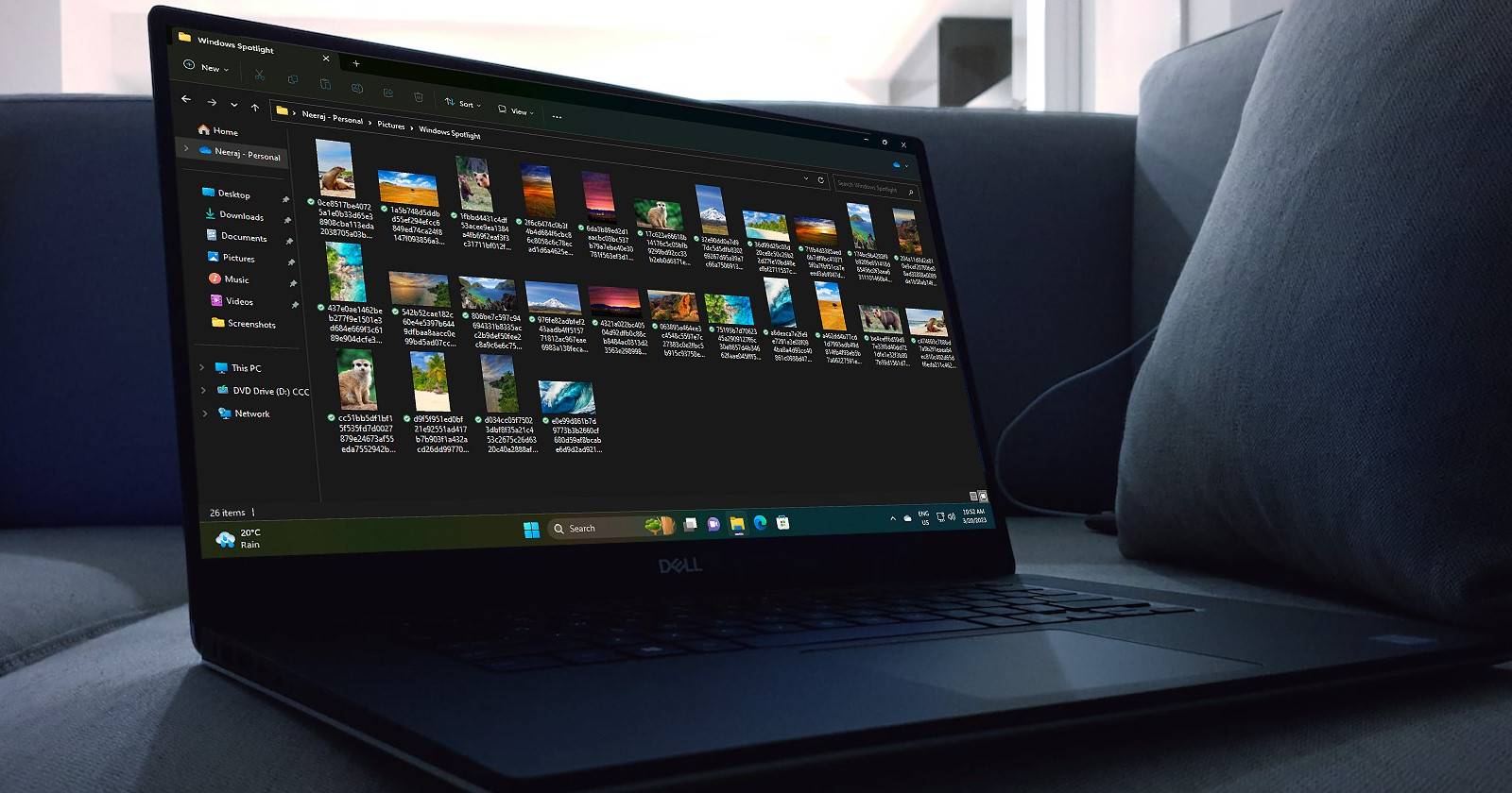 Windows Laptop With Windows Spotlight Images Folder