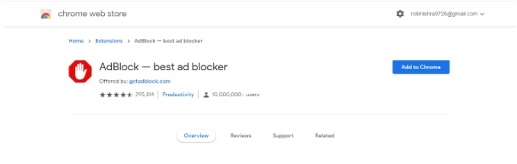 Установка расширения AdBlock в браузере