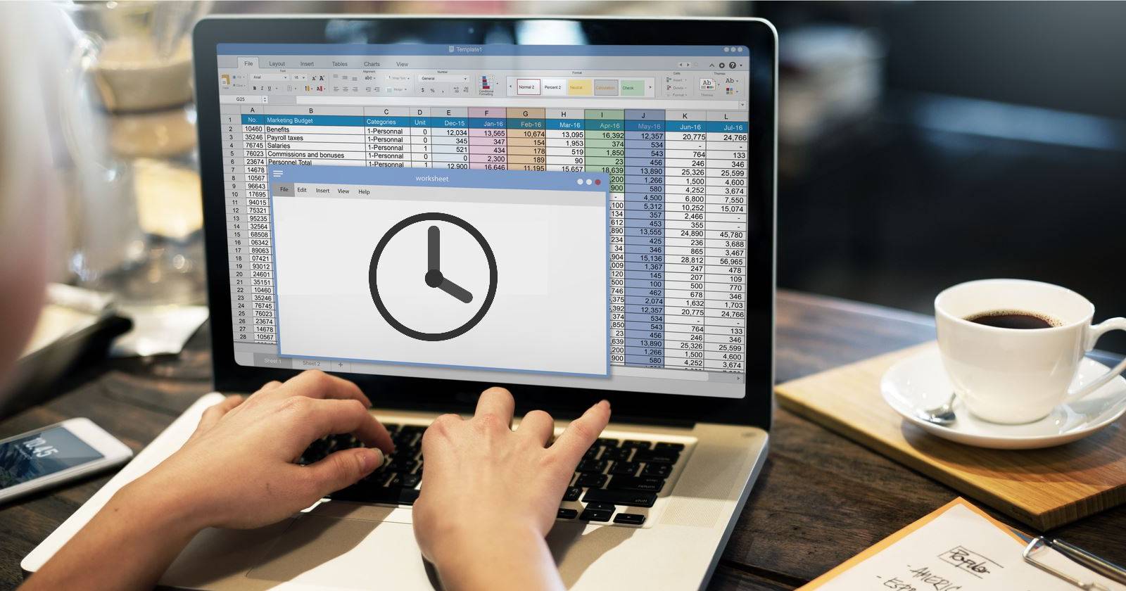 рабочая книга Excel с пустой таблицей и настройками