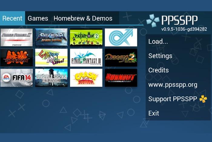PPSSPP на iPhone и iPad, игровой экран