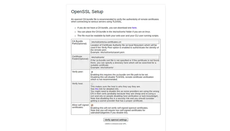 Настройка openssl — указание CA bundle и папки сертификатов