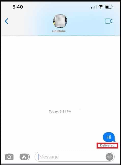 Уведомление о доставке сообщения в iMessage