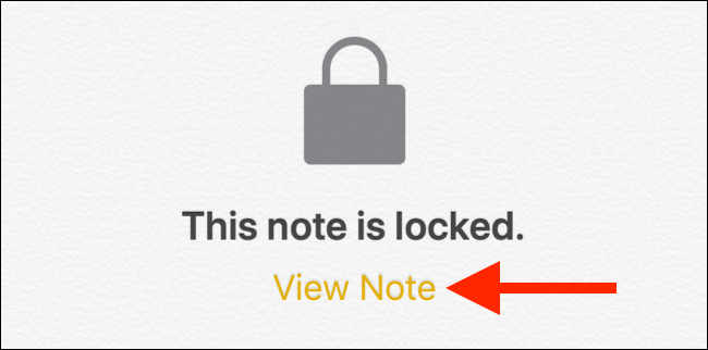 Нажмите кнопку «Просмотреть заметку» для доступа