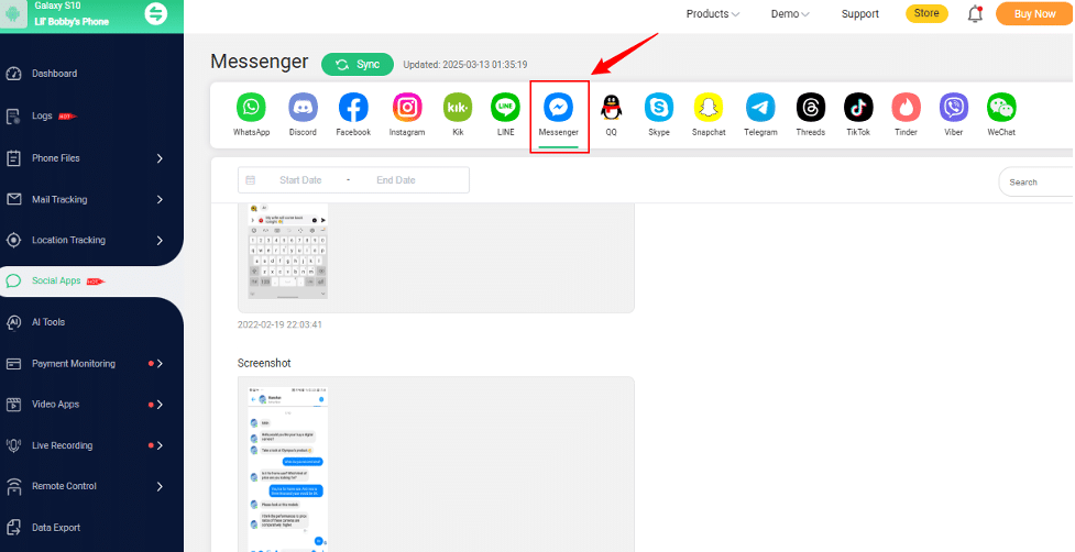 Панель мониторинга FamiGuard