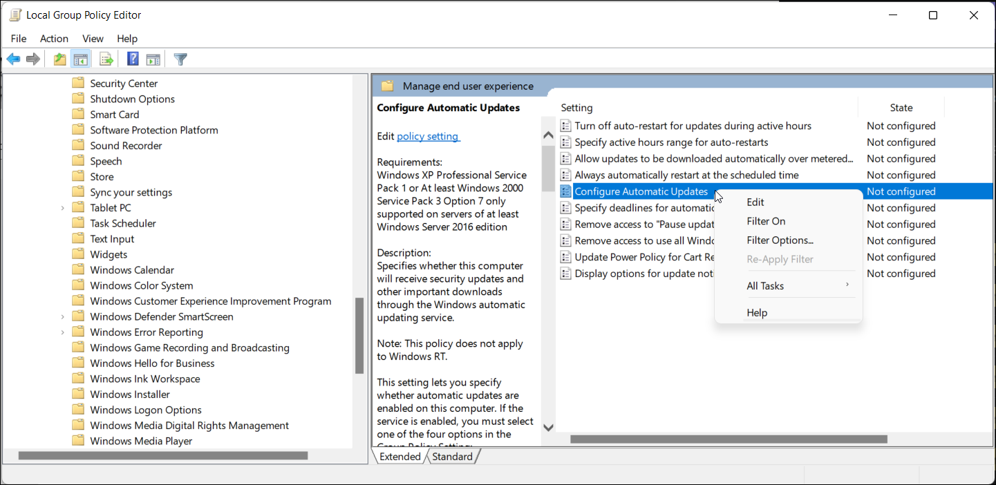 редактор локальной групповой политики Windows 11