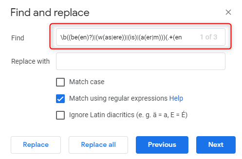 Нахождение пассивного залога в документе
