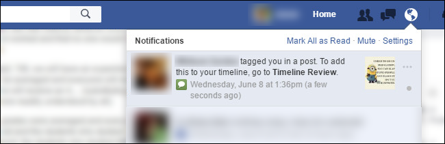 Иллюстрация: уведомление о том, что вас отметили в публикации