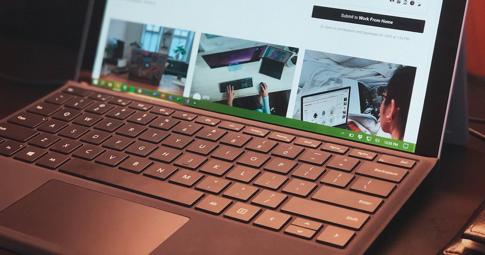 Панель задач Windows 10 с миниатюрами