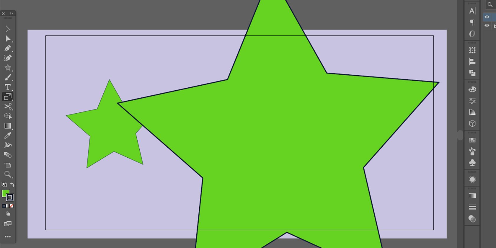 Star shapes with scaled strokes in Illustrator