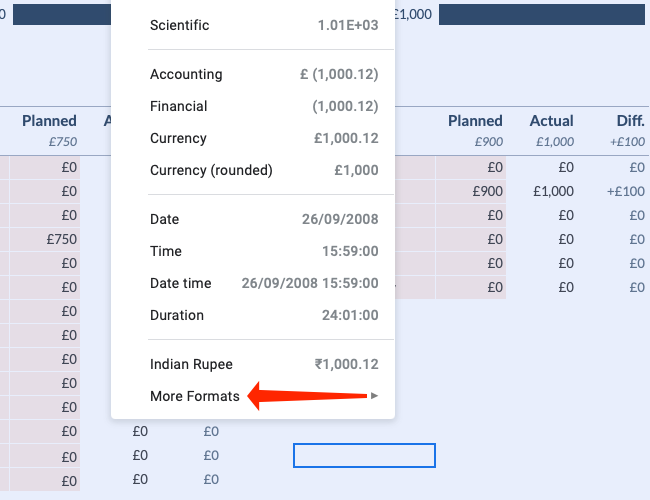 Нажмите Дополнительные форматы