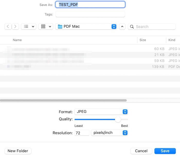 Сохранение PDF в Preview