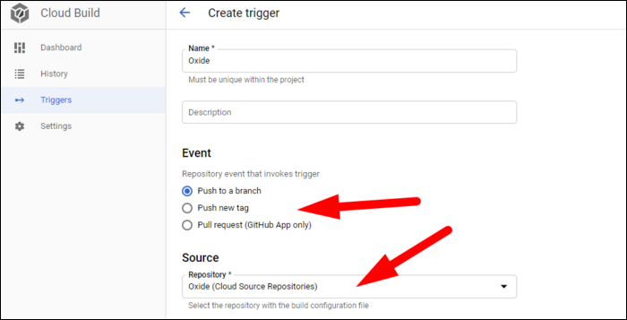 Выбор ветки для триггера