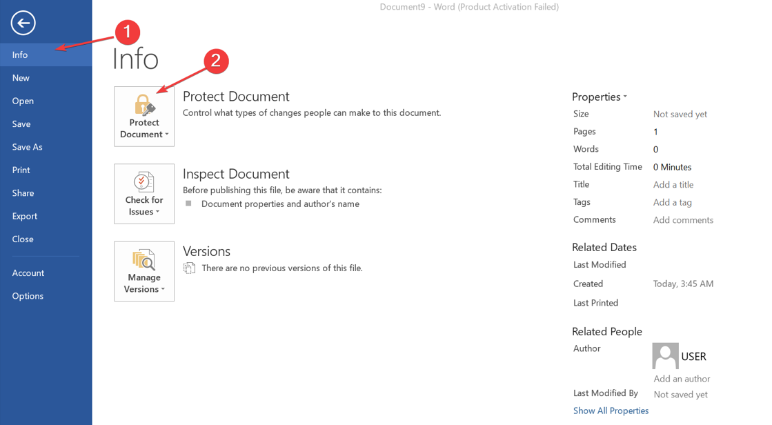 Как поставить пароль на документ Word