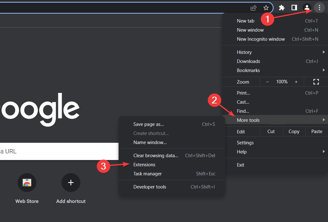 ext-chrome Google Chrome not responding