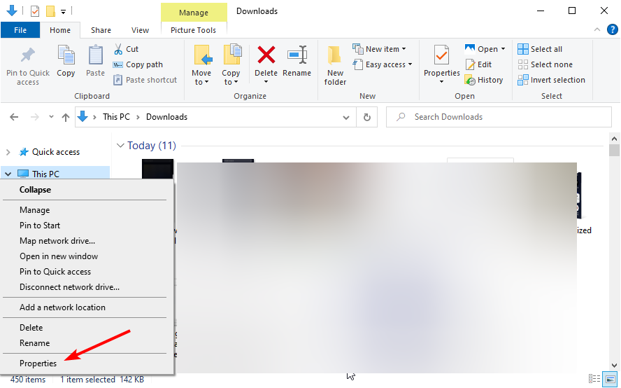 Свойства — контекстное меню Этот компьютер