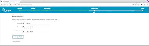 Создание административного пользователя Icinga Web 2