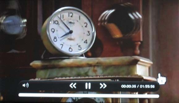 Экран воспроизведения видео в WiiMC