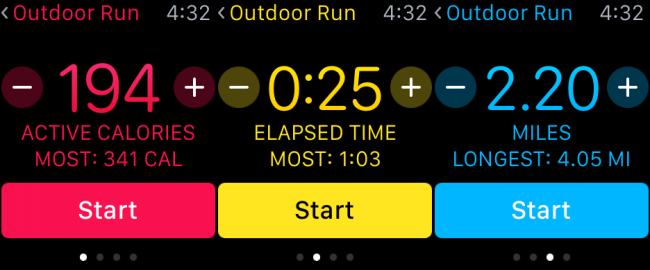 Экран тренировки с таймером и показателями