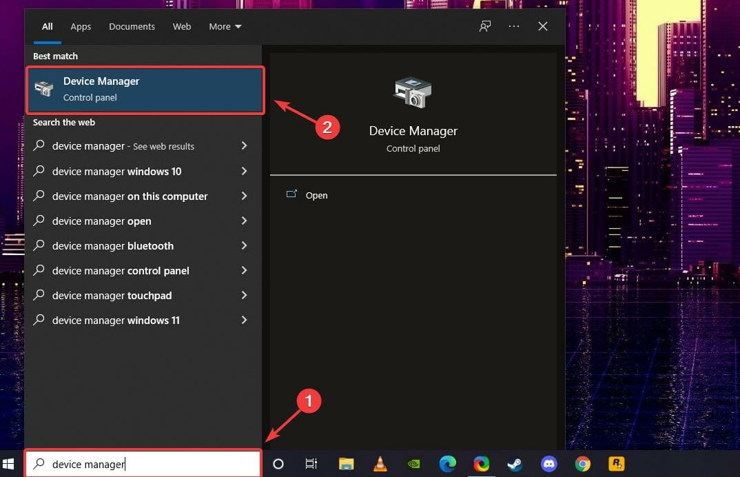 Окно 'Диспетчер устройств' Windows