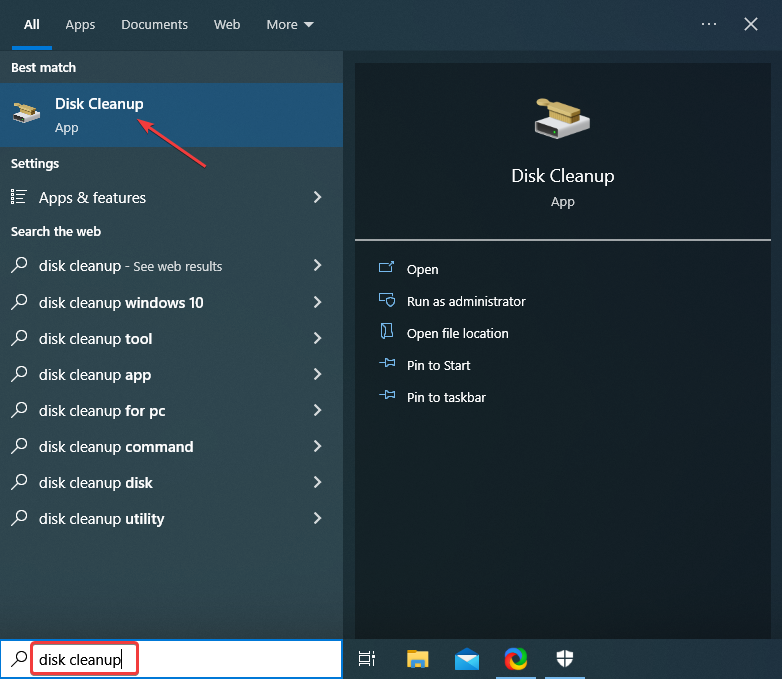 disk cleanup