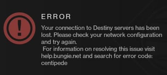 Comment résoudre l'erreur Centipede dans Destiny 2