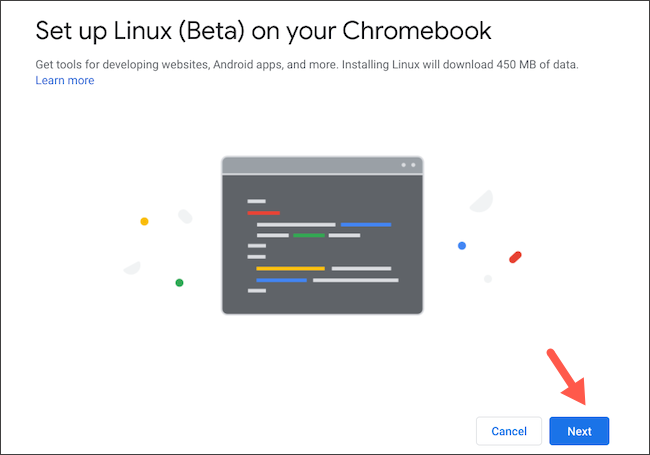 Настройка Linux: имя и размер диска на Chromebook