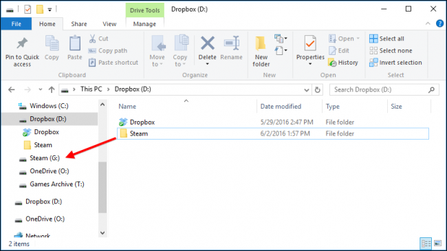 Копирование папки Steam на новый диск