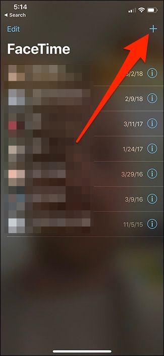 Поле для добавления контактов в FaceTime на iPhone