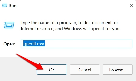 Открыть gpedit.msc