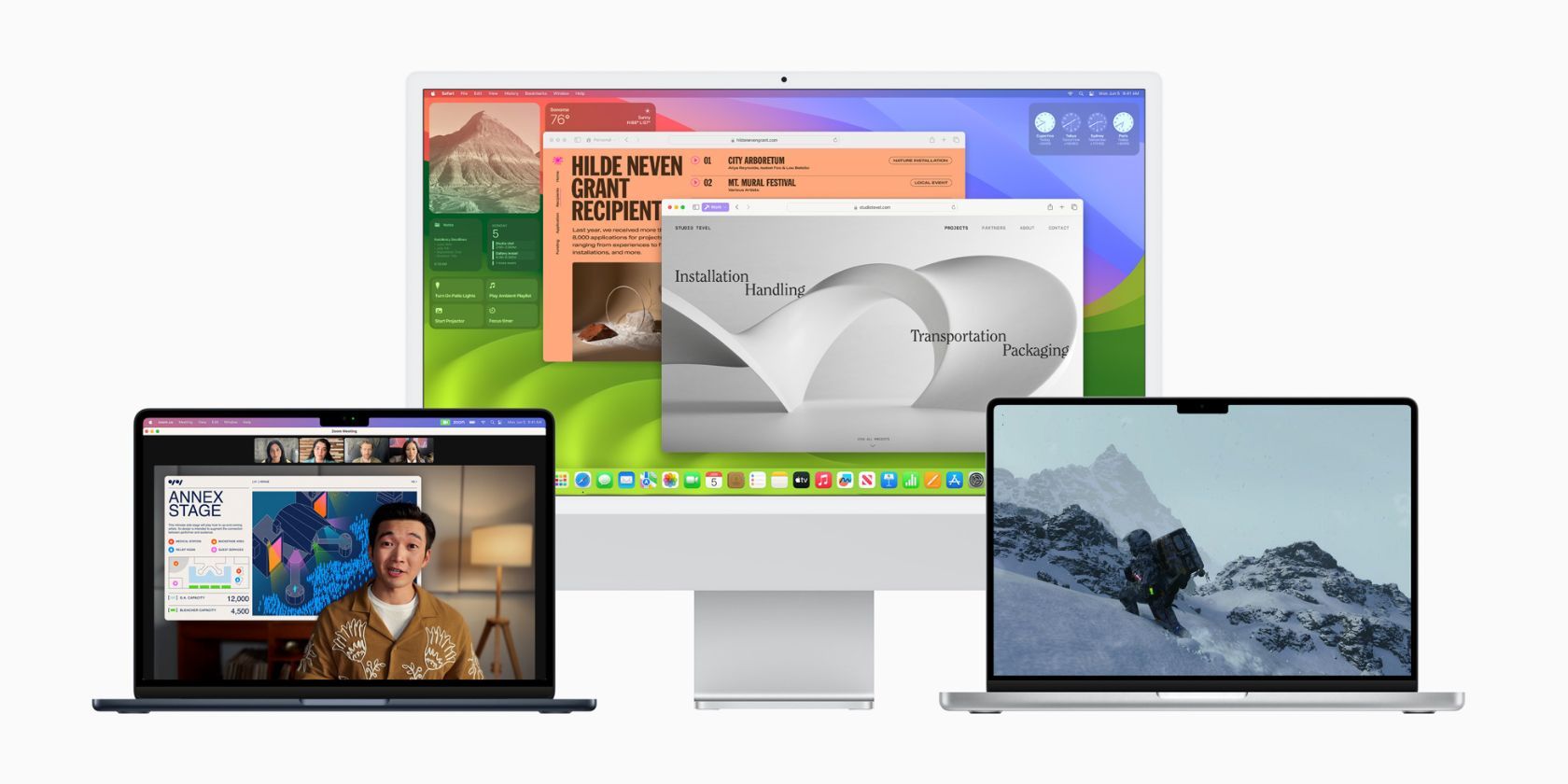 macOS Sonoma на экране Mac