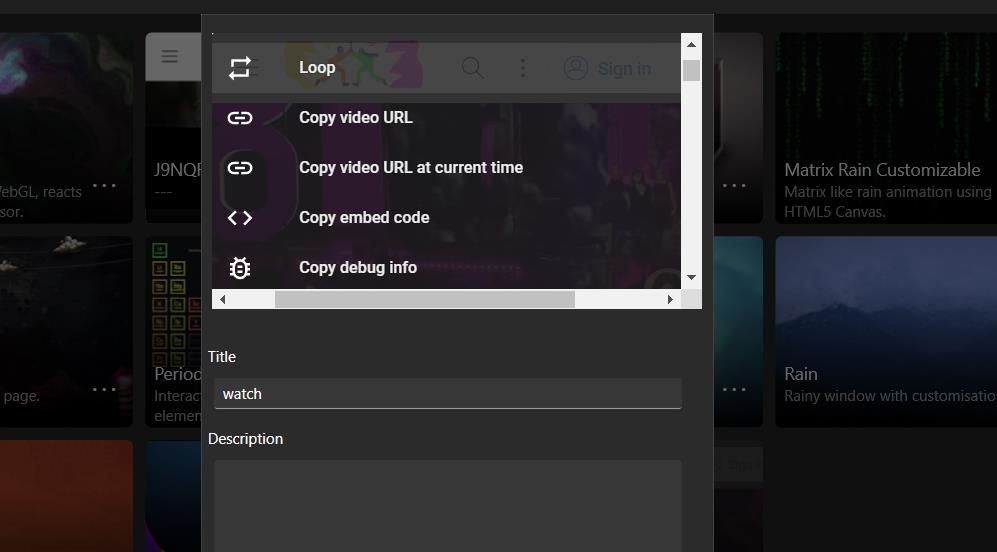Опция Loop для повтора видео на YouTube