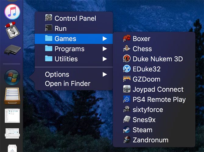 Start Menu Applications on Mac