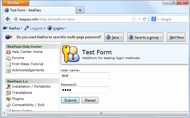 Интеграция KeePass с браузером через расширение KeeFox
