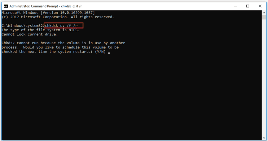 Команда chkdsk