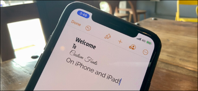 Разные пользовательские шрифты, показанные на iPhone