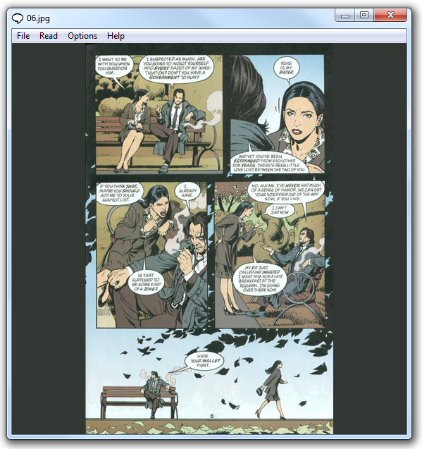 Интерфейс CDisplay с открытой страницей комикса