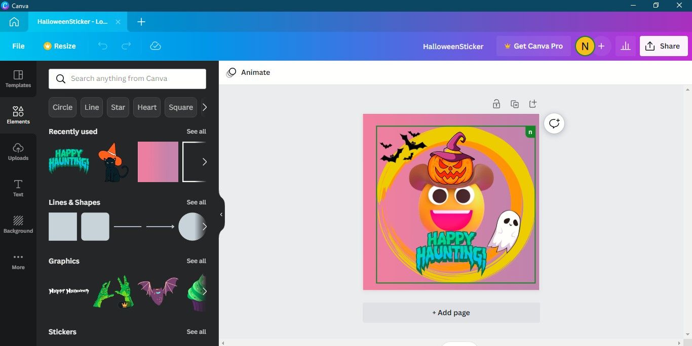 Завершённый хэллоуинский стикер из Fluent эмодзи