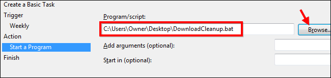 Выбор .bat файла для запуска