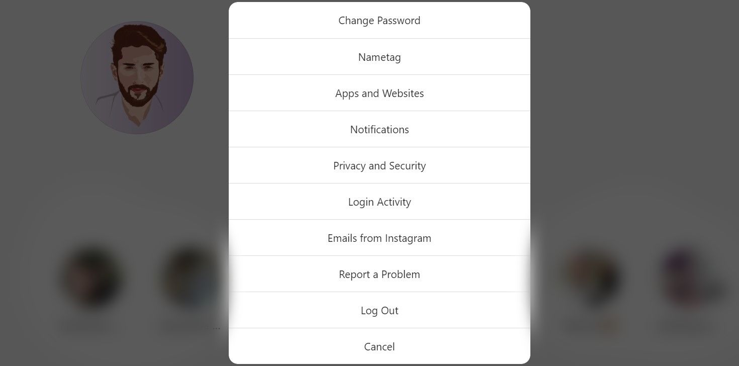Раздел активности входов в веб‑версии Instagram