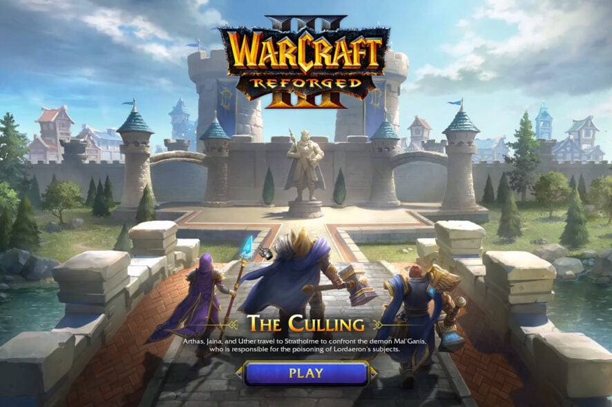 Исправление чёрного экрана Warcraft 3 на Windows 10