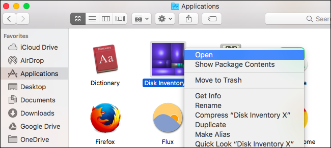 Окно предупреждения о неподписанном приложении