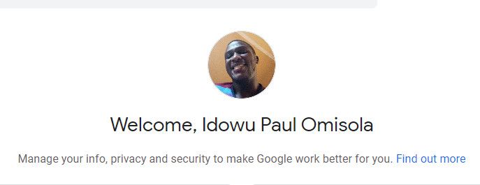 Нажмите на иконку изображения в аккаунте Google